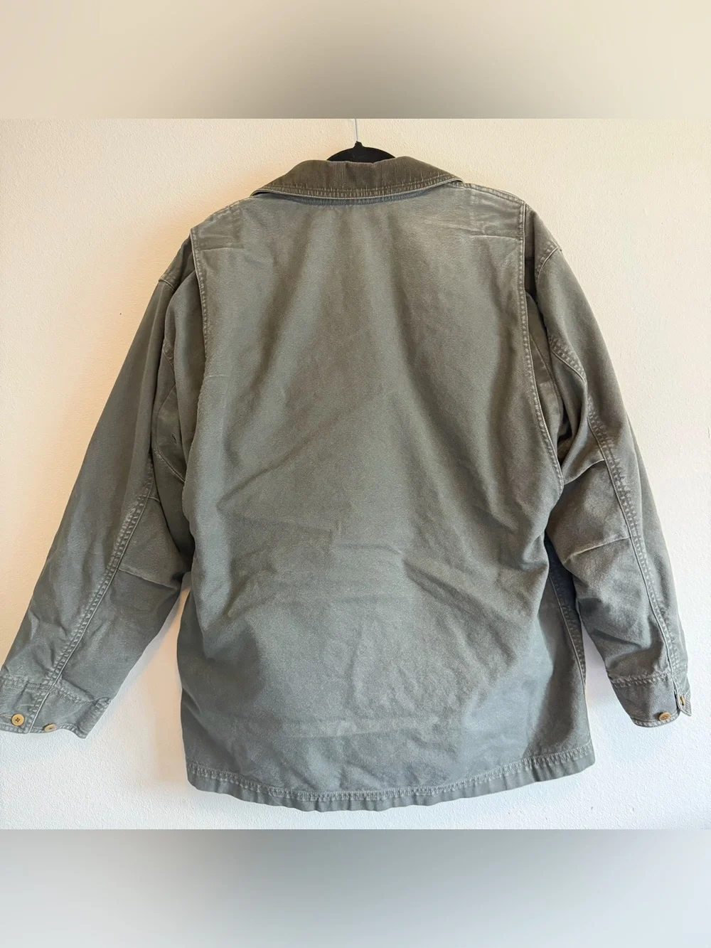Vintage LL Bean Field Jacket With Removable Plaid Liner Size M Reg Green READ